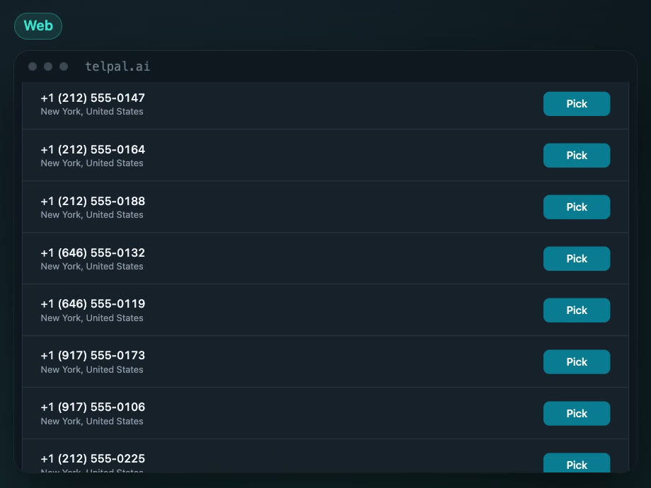 Number provisioning